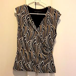 Yellow, Black & White Design Top